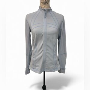 Lululemon Define Jacket Light Blue Size 10 Thumbholes Zip Pockets